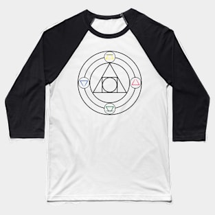 The philosopher's stone and the elements of nature, creative design - Creative illustration Baseball T-Shirt